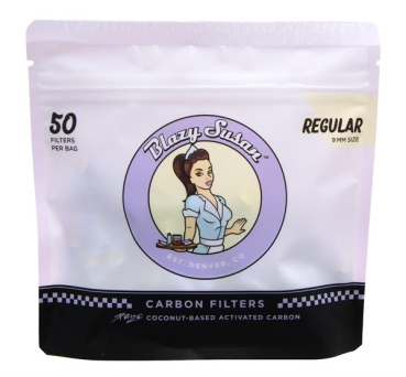 PURIZE® Aktivkohlefilter "Blazy Susan" PURPLE, ø 9mm, 50er Packung